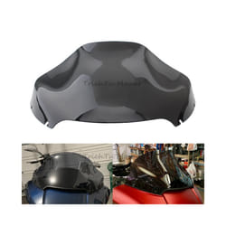 13" Motorcycle Cycle Wave Windshield Fairing Windscreen Cover For Harley - Black