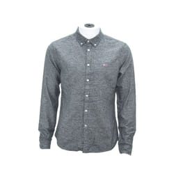 TOMMY JEANS Mens Oxford Shirts Party Long Sleeve Formal Top - Charcoal Grey, 2XL