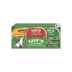 Lily's Kitchen Natural Adult Dog Food Wet Trays - Classic Dinners Multipack - Chicken, Lamb & Beef - Complete Meal Reci