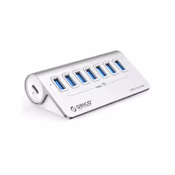 ORICO M3U7 Aluminum Alloy 7-Port USB 3.2 Gen1 5Gbps HUB with 1m Cable(Silver)
