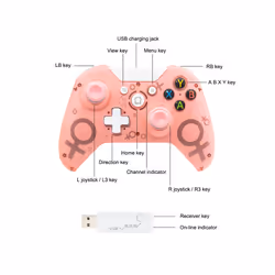 2.4G Wireless Controller for Xbox One / Series S X Console Game Controller - Black