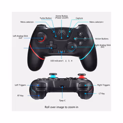 Compatible Nintendo Switch Controller Wireless Bluetooth Gamepads For - White