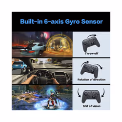 Bluetooth Wireless Switch Pro Controller Gamepad For Nintend Switch/Lite/Steam - Black and Gold