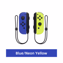 Joy Pad Wireless Controller L/R Controllers with Grip Support Wake-up - Blue Yellow