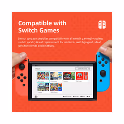 Joy Pad Con Joycons Wireless Controller L/R Controllers with Grip Support - Purple Orange