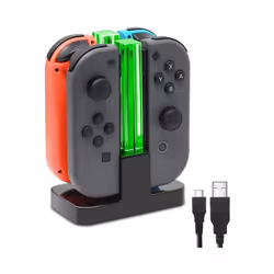4 in 1 Portable NS Switch Joystick Charging Dock Station LED Joypad Controller