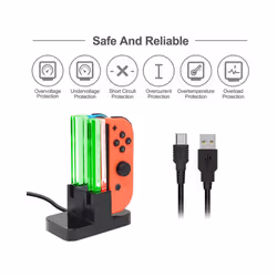 4 in 1 Portable NS Switch Joystick Charging Dock Station LED Joypad Controller