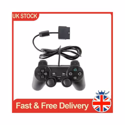 PS2 Black Wired Game Gamepad for PS2 Controller Gamepad Joypad Black - Black