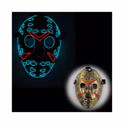 Glowing Cosplay Mask Horror Skull Smiling Face Joker Japanese Anime LED - Z