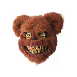 Bloody Plush Bunny Mask Halloween Ghost Festival Mask Realistic Bloody - C