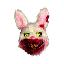 Bloody Plush Bunny Mask Halloween Ghost Festival Mask Realistic Bloody - B