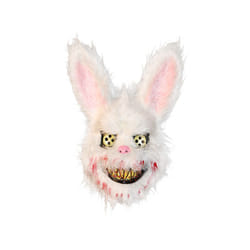 Bloody Plush Bunny Mask Halloween Ghost Festival Mask Realistic Bloody - A