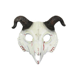 Halloween Cosplay Billy Goat Skull Mask Half Face Masquerade Carnival - White 1