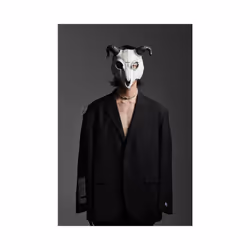 Halloween Cosplay Billy Goat Skull Mask Half Face Masquerade Carnival - Gold