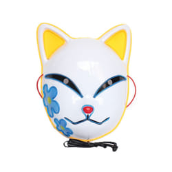 Kitsune Foxes Cat Masks for Cosplay Japanese Kabuki Traditional Halloween - Y
