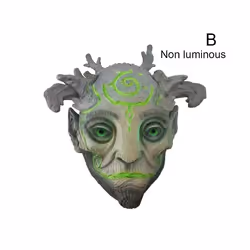 New Green Forest Elf Old Man Mask Realistic Costume Full Head Latex Mask - as photo