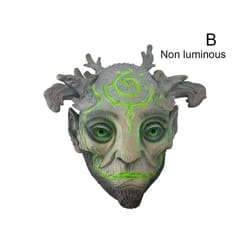 New Green Forest Elf Old Man Mask Realistic Costume Full Head Latex Mask - as photo