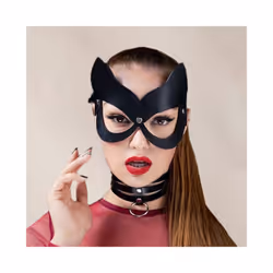 Sexy Bunny Ears Masks Pink PU Leather Masquerade Cosplay Masks Bondage - EM-019