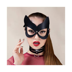 Sexy Bunny Ears Masks Pink PU Leather Masquerade Cosplay Masks Bondage - EM-019