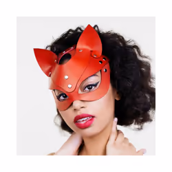 Sexy Bunny Ears Masks Pink PU Leather Masquerade Cosplay Masks Bondage - QQMZ-001R