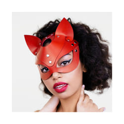 Sexy Bunny Ears Masks Pink PU Leather Masquerade Cosplay Masks Bondage - QQMZ-001R