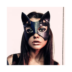 Sexy Bunny Ears Masks Pink PU Leather Masquerade Cosplay Masks Bondage - EM-029