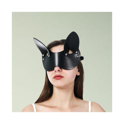 Sexy Bunny Ears Masks Pink PU Leather Masquerade Cosplay Masks Bondage - EM-020