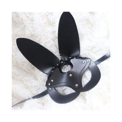 Sexy Bunny Ears Masks Pink PU Leather Masquerade Cosplay Masks Bondage - EM-071