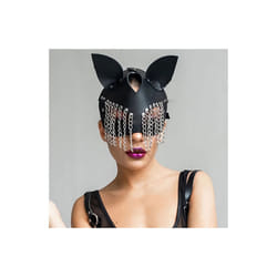 Sexy Bunny Ears Masks Pink PU Leather Masquerade Cosplay Masks Bondage - EM-049