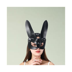 Sexy Bunny Ears Masks Pink PU Leather Masquerade Cosplay Masks Bondage - EM-004