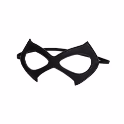 Takerlama Halloween Party Masks PU Leather Women Black Cat Eye Mask Cosplay - A
