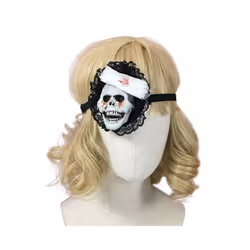 6XDA Clock Eye Patches Steampunk Single Eye Mask Halloween Cosplay Theme - C