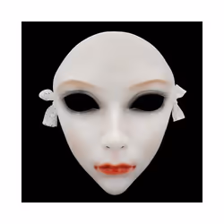 Chinese Style Female Resin Mask Hand-Painted Ancient Style Mask Halloween - D