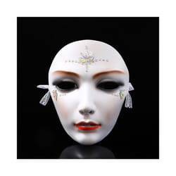 Chinese Style Female Resin Mask Hand-Painted Ancient Style Mask Halloween - B