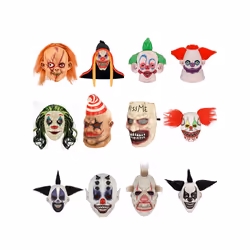 Halloween Cosplay mask clown latex headgear smile devil mask Prom Party - 17