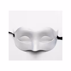 10 Color Women Man Sexy Gentleman Masquerade Mask Prom Mask Halloween - White