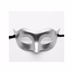 10 Color Women Man Sexy Gentleman Masquerade Mask Prom Mask Halloween - Silver