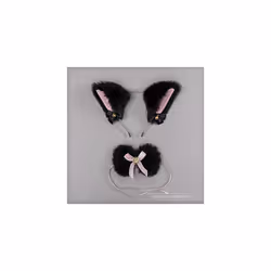 Lace Transparent Eye Mask Rabbit Ears Cat Ear Headband Sexy Cosplay Costumes - 7