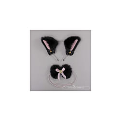 Lace Transparent Eye Mask Rabbit Ears Cat Ear Headband Sexy Cosplay Costumes - 7