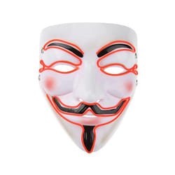 Halloween Mask Cute Cat Fox  EL Wire Mask Flashing Cosplay LED neon Costume - Red
