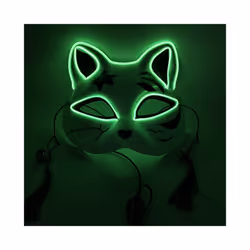 Halloween Mask Cute Cat Fox  EL Wire Mask Flashing Cosplay LED neon Costume - Fluorescent