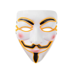 Halloween Mask Cute Cat Fox  EL Wire Mask Flashing Cosplay LED neon Costume - Yellow