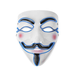 Halloween Mask Cute Cat Fox  EL Wire Mask Flashing Cosplay LED neon Costume - Blue