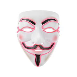 Halloween Mask Cute Cat Fox  EL Wire Mask Flashing Cosplay LED neon Costume - Pink