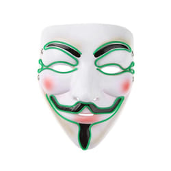 Halloween Mask Cute Cat Fox  EL Wire Mask Flashing Cosplay LED neon Costume - Green