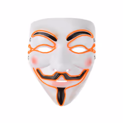 Halloween Mask Cute Cat Fox EL Wire Mask Flashing Cosplay LED neon Costume - Orange