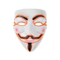 Halloween Mask Cute Cat Fox  EL Wire Mask Flashing Cosplay LED neon Costume - Orange