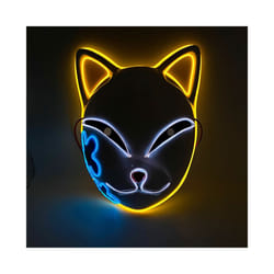 Halloween Mask Cute Cat Fox  EL Wire Mask Flashing Cosplay LED neon Costume - Cat YBI