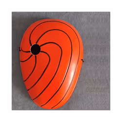 Japanese Anime Cosplay Costume Plastic Mask for Akatsuki Obito Madara - Red orange
