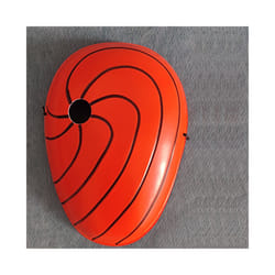 Japanese Anime Cosplay Costume Plastic Mask for Akatsuki Obito Madara - Red orange
